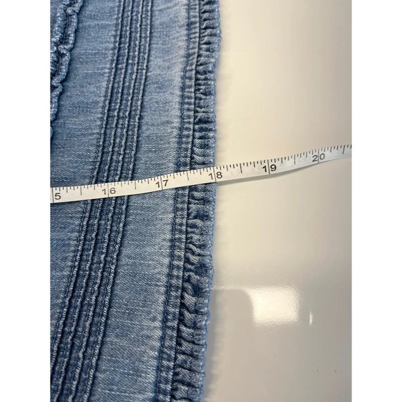 Womens Denim Skirt Blue  Drawstring Waist No tags - Picture 4 of 5
